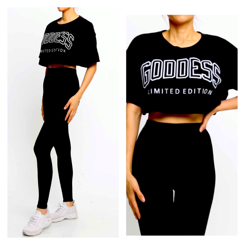 GODDESS Graphic Crop Top